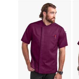 NEW! Chef Uniforms Men's 2-Pocket Short Sleeve Snap Closure with MESH Back Panel